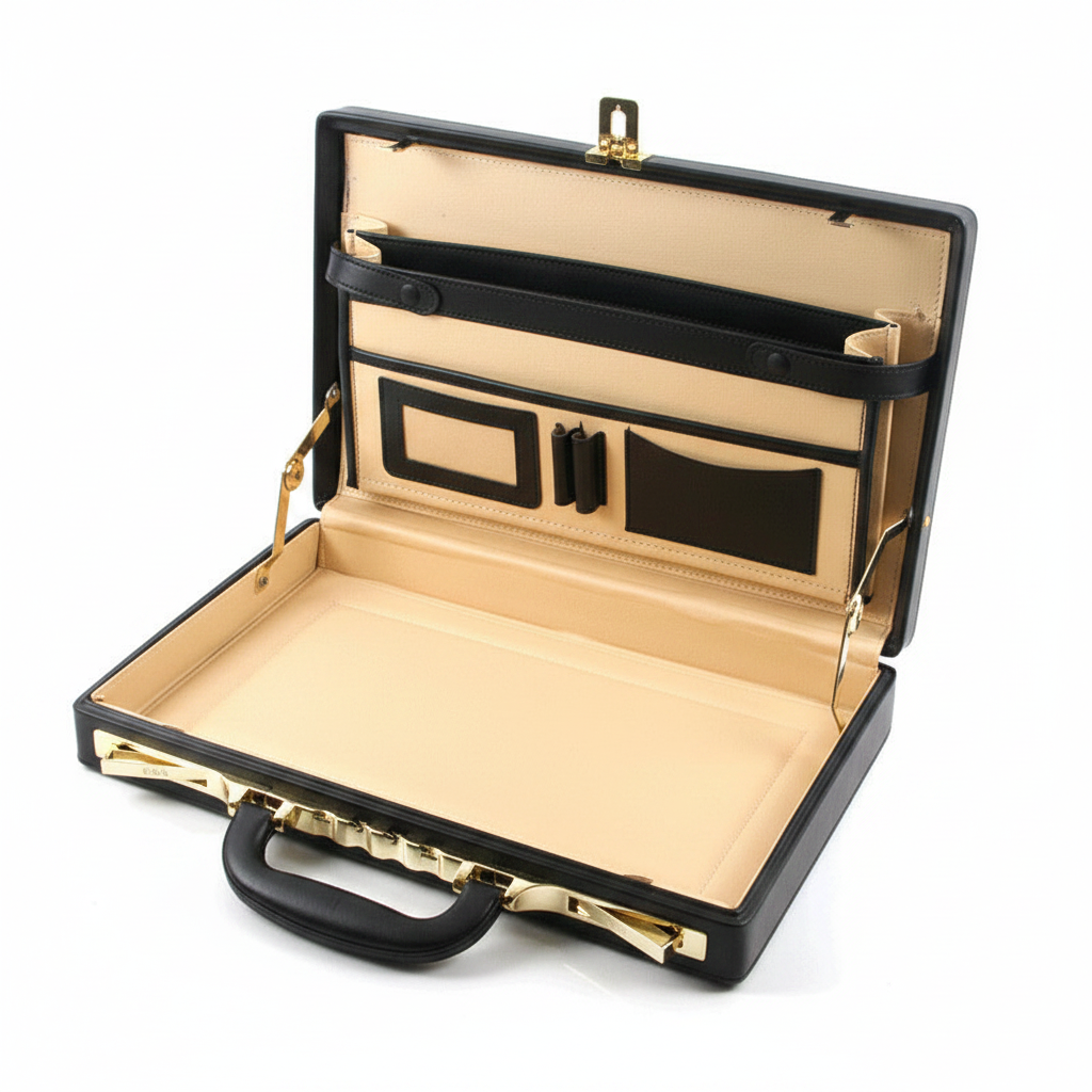 Brown Briefcase Interior